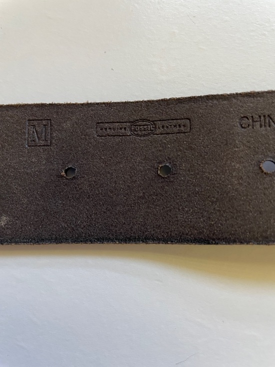 Studded Concho Chestnut Leather Belt Medium Boho Western Wide Embossed Fossil main image 9